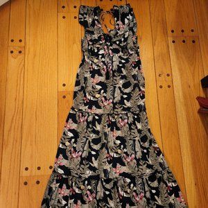 Floral And Ruffled Maxi Dress